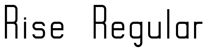 Rise Regular font
